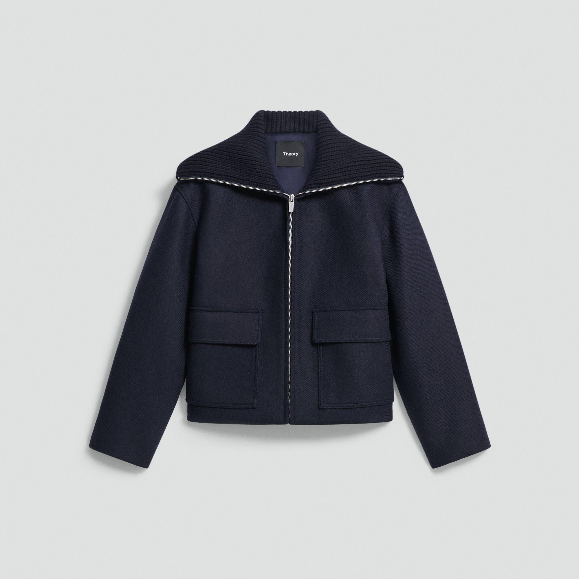 Wing Collar Jacket in Circle Wool by THEORY Wing Collar Jacket in Circle Wool by THEORY