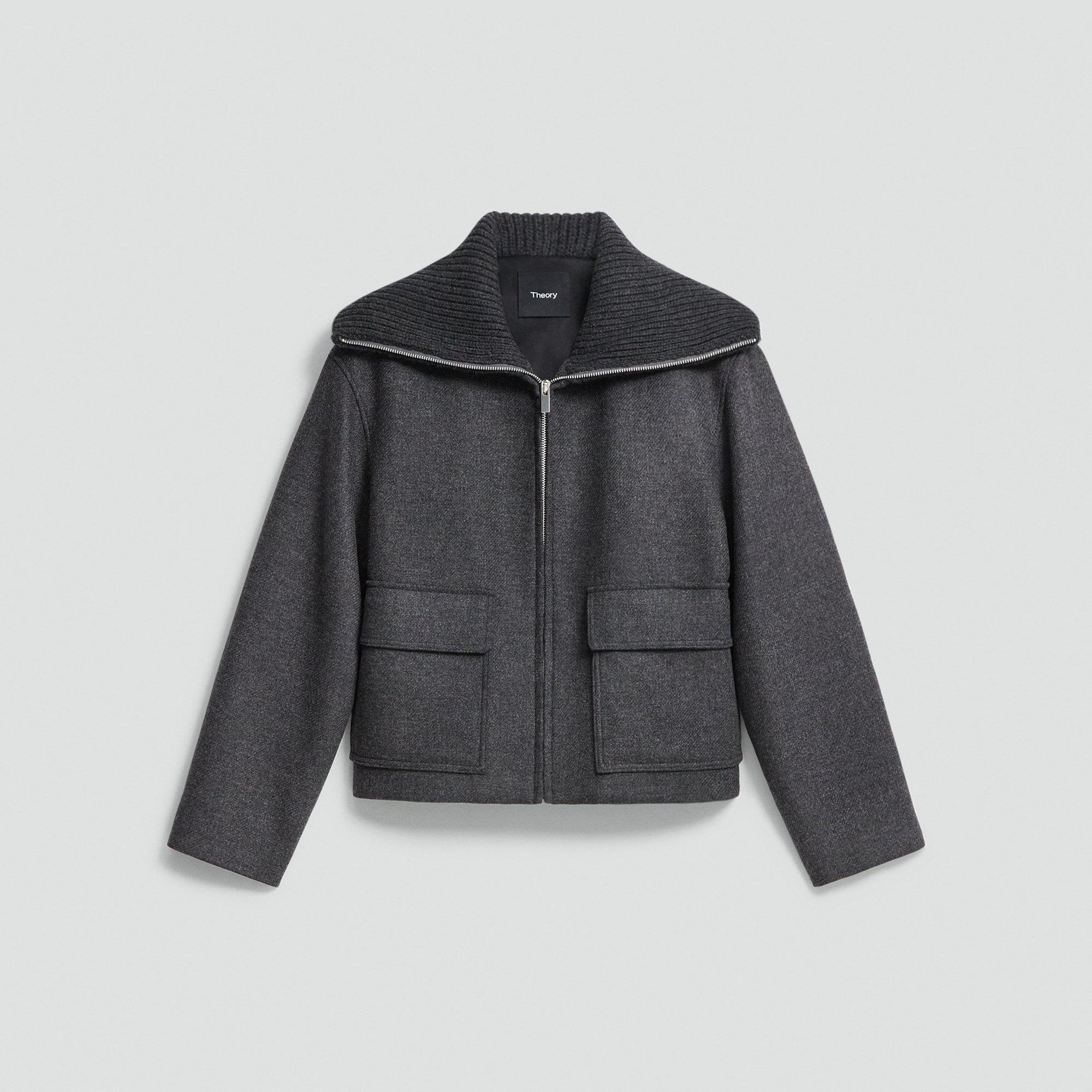 Wing Collar Jacket in Circle Wool by THEORY Wing Collar Jacket in Circle Wool by THEORY