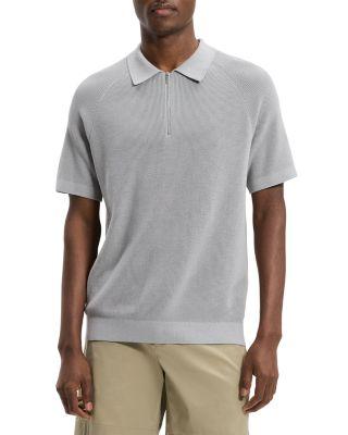 Zip Polo in Tactile Cotton by THEORY
