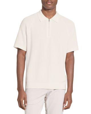 Zip Polo in Tactile Cotton by THEORY