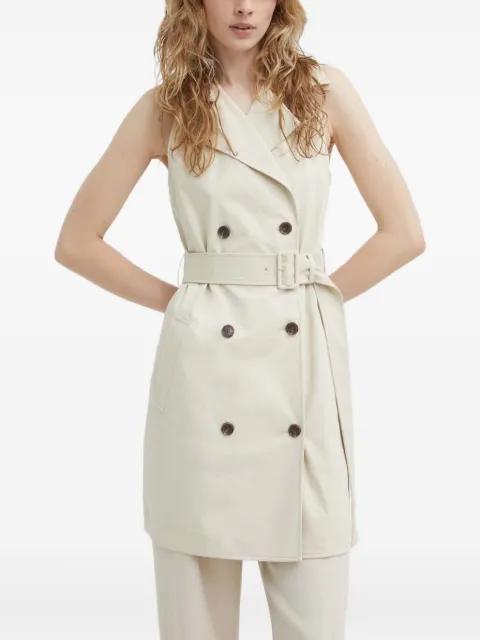 button-up belted-detail jacket by THEORY