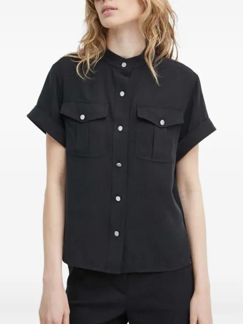 button-up pocket-detail shirt by THEORY