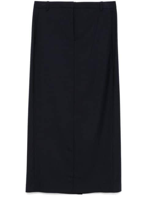 concealed-fastening midi skirt by THEORY