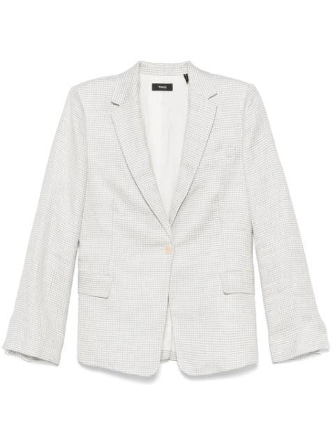 houndstooth-pattern blazer by THEORY