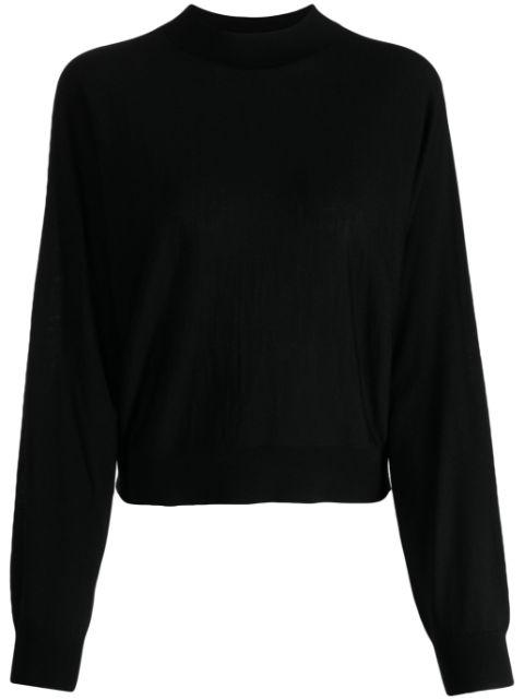 mock-neck knitted jumper by THEORY