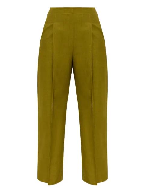 pleat-detail trousers by THEORY