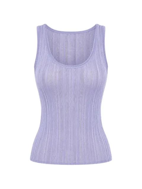pointelle-knit scoop-neck tank top by THEORY