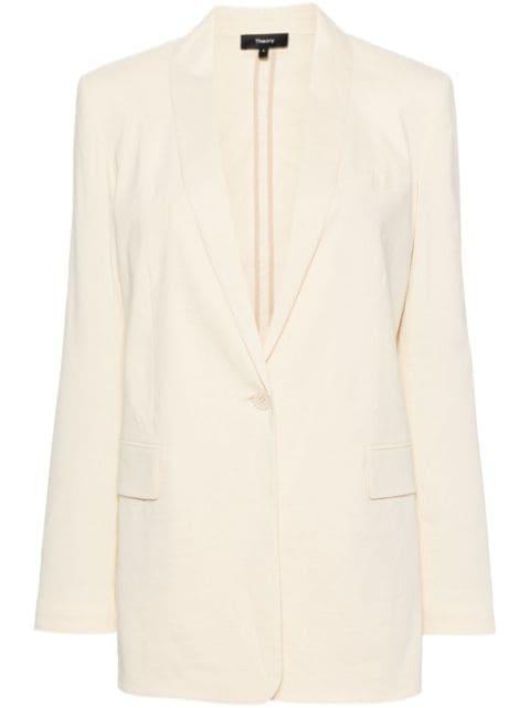 shawl-lapels single-breasted blazer by THEORY
