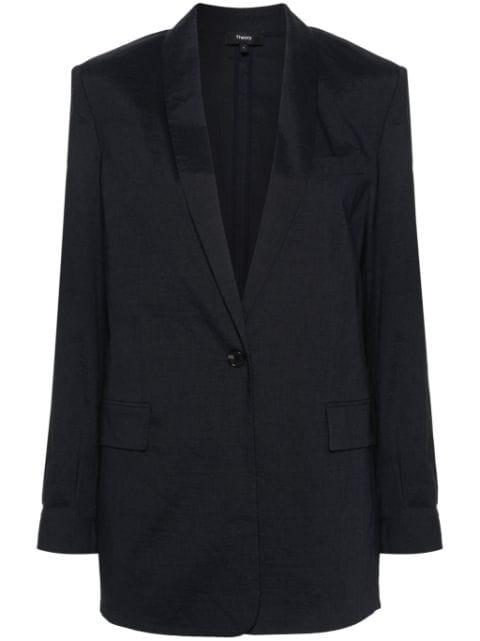 shawl-lapels single-breasted blazer by THEORY