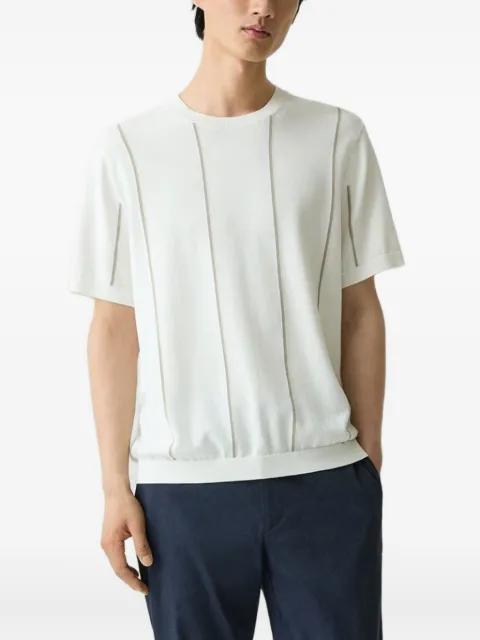 striped cotton sweater by THEORY