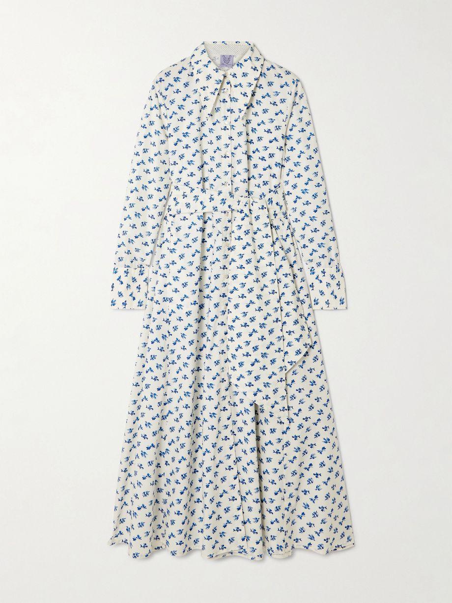 Alceste floral-print cotton-poplin midi shirt dress by THIERRY COLSON Alceste floral-print cotton-poplin midi shirt dress by THIERRY COLSON