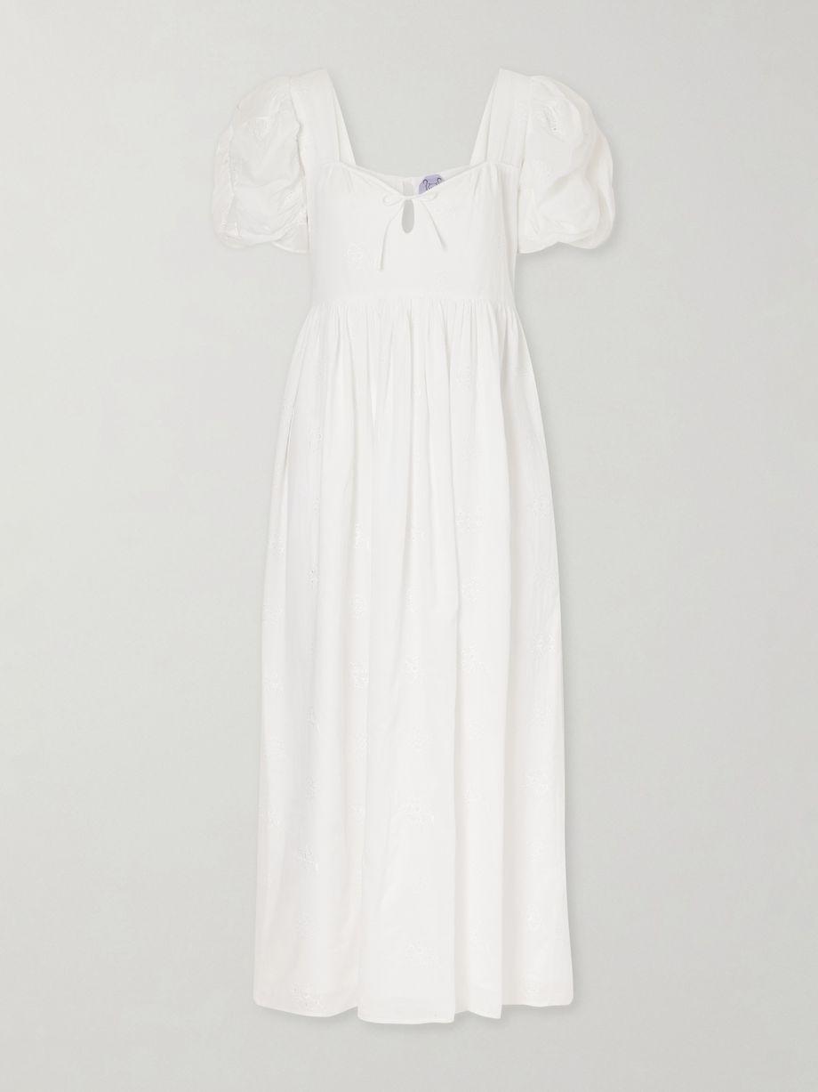 Calliope embroidered cotton midi dress by THIERRY COLSON
