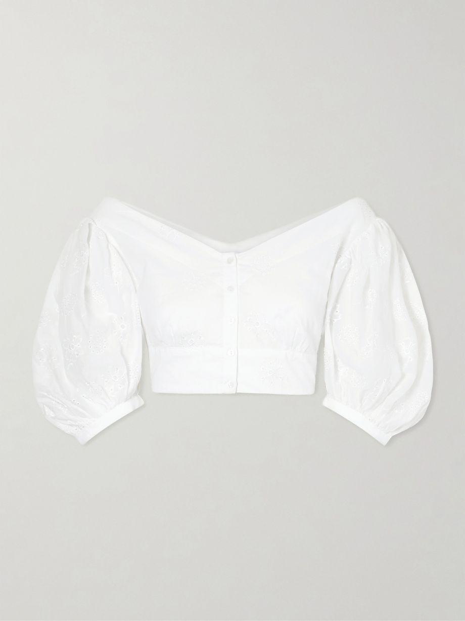 Clara embroidered cotton-voile blouse by THIERRY COLSON