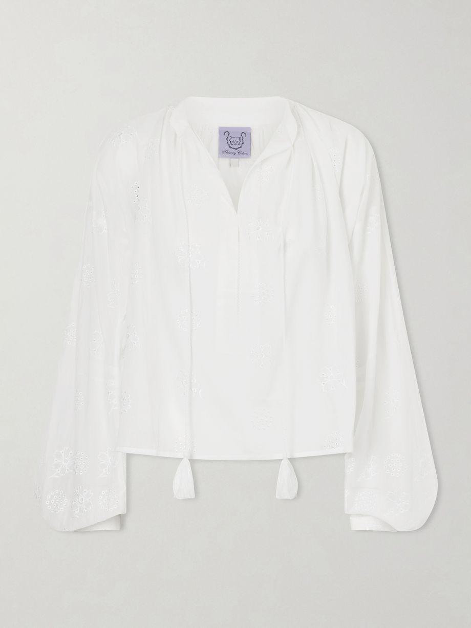 Guise embroidered cotton blouse by THIERRY COLSON