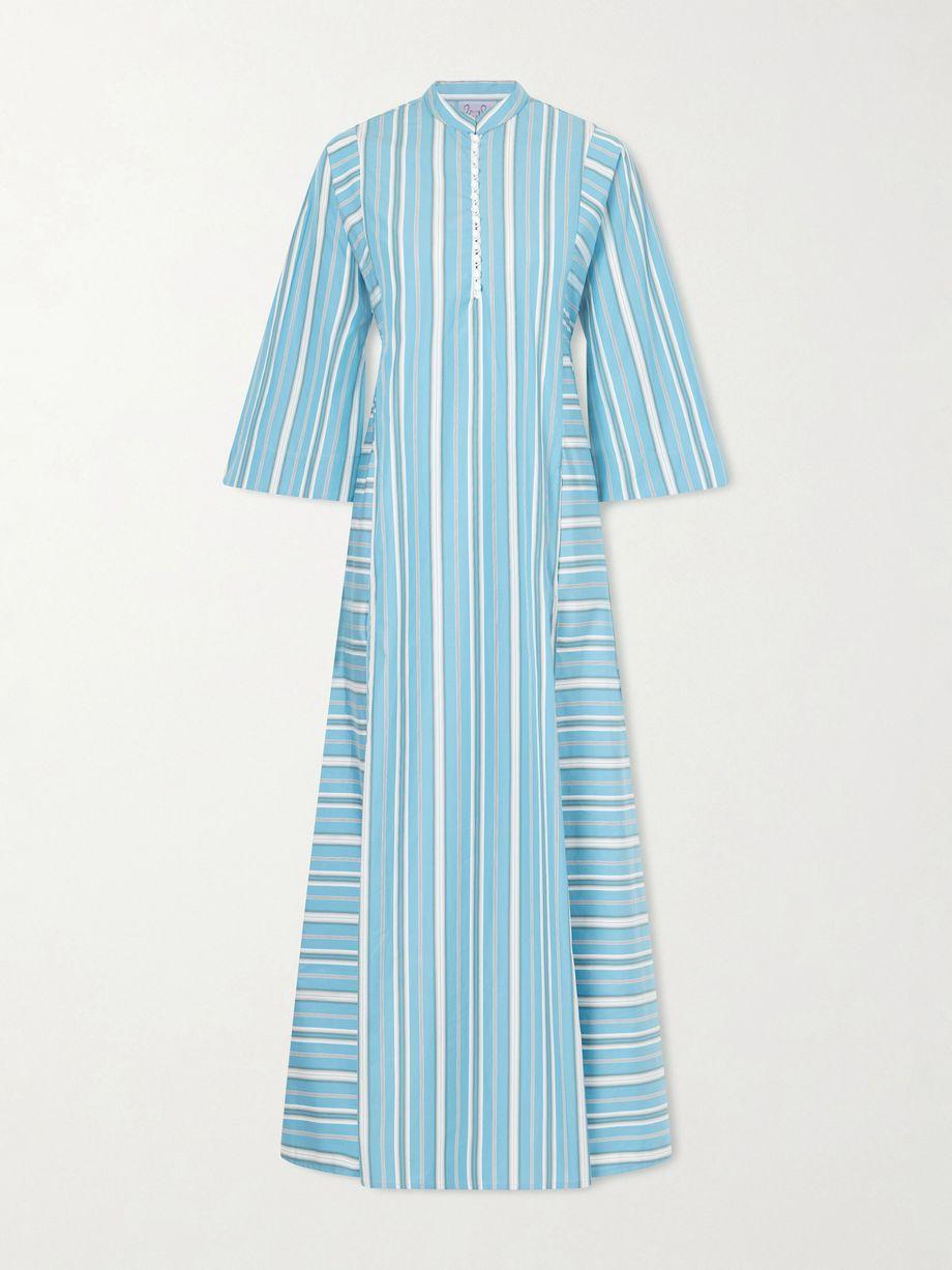 Rachel striped cotton-poplin kaftan by THIERRY COLSON