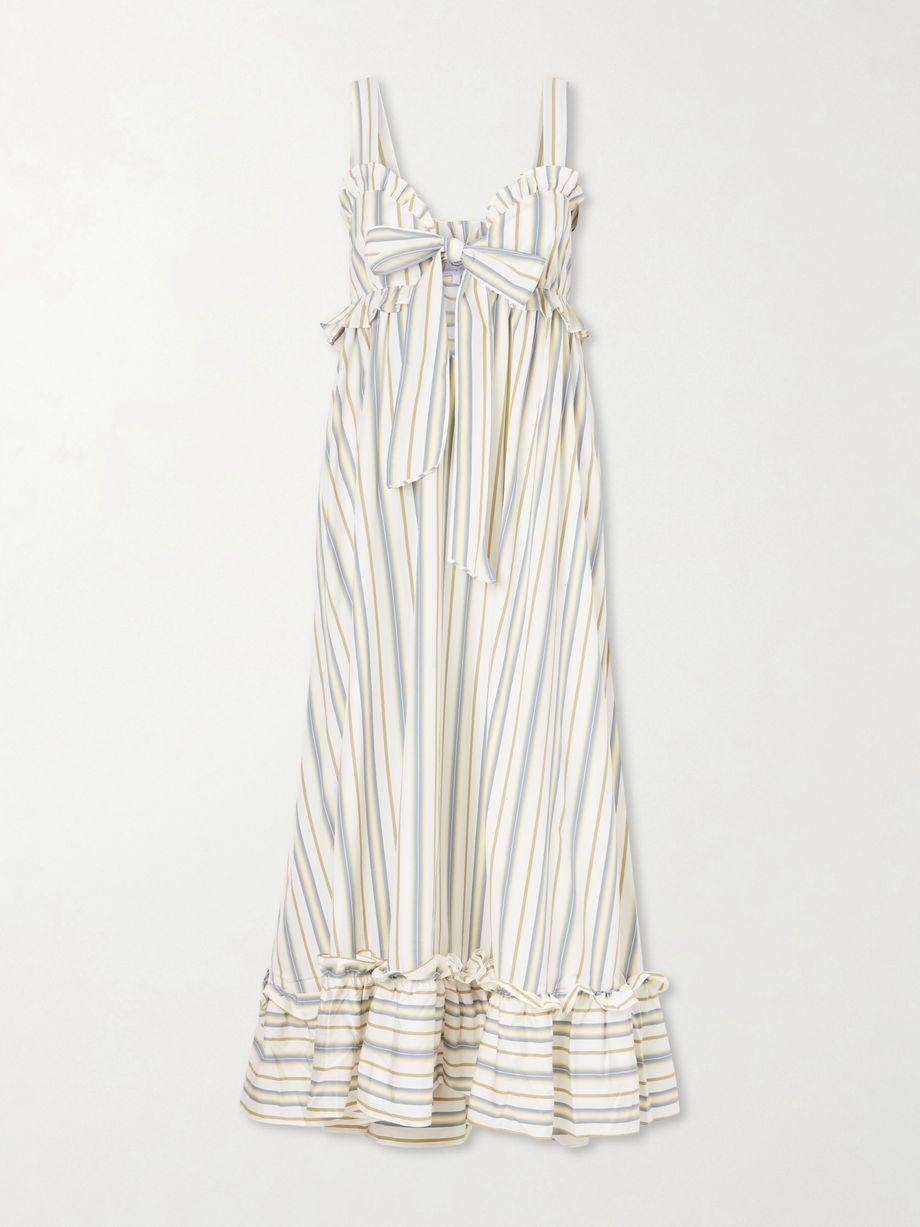 Valentina striped cotton maxi dress by THIERRY COLSON