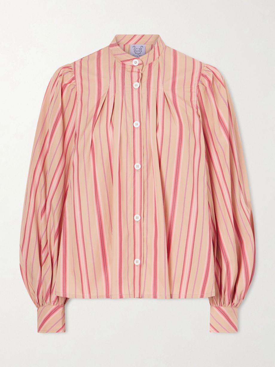 Yana striped cotton-poplin blouse by THIERRY COLSON