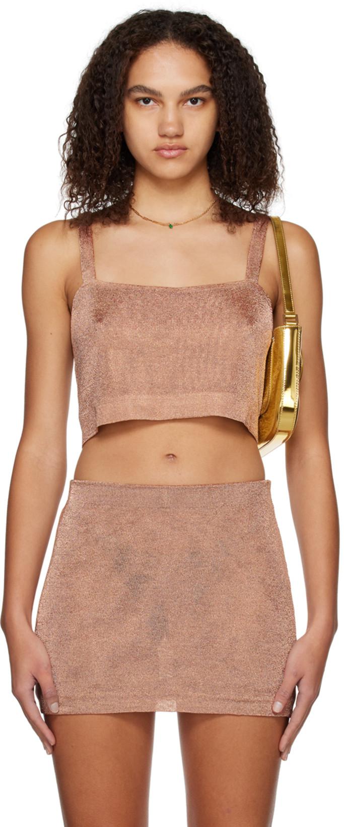 Bronze Heavy Metal Tank Top by THIRD FORM