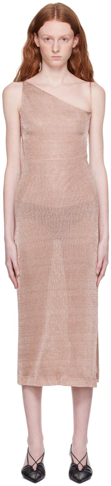 Pink Heavy Metal Midi Dress by THIRD FORM