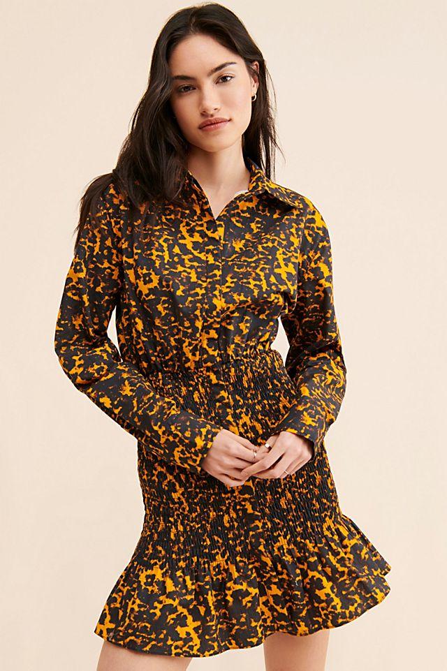 Third Form Blur Out Shirred Shirt Dress by THIRD FORM
