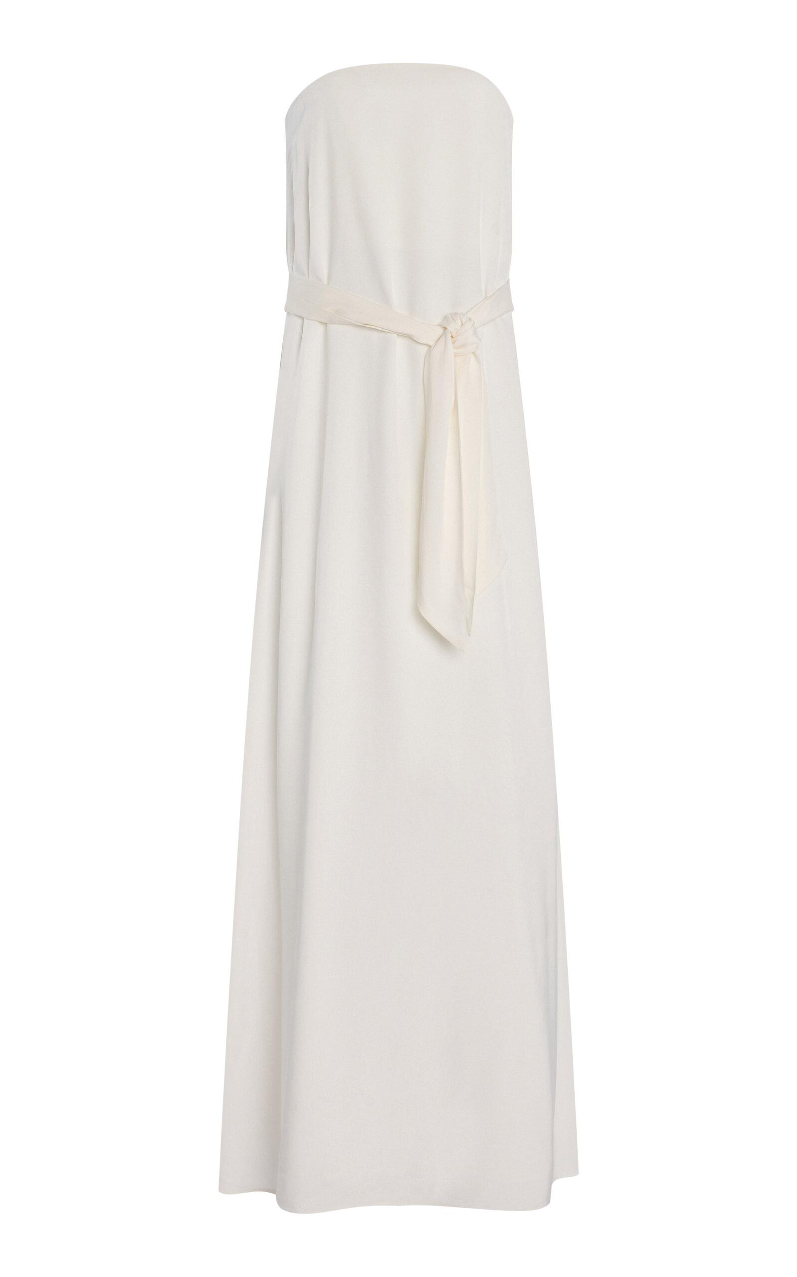 Third Form Exclusive Bia Tie-Neck Strapless Crepe Maxi Dress - Moda Operandi by THIRD FORM