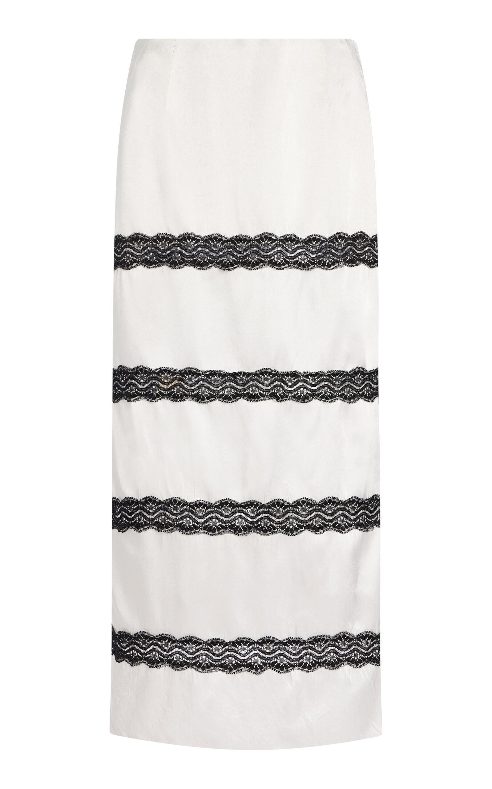 Third Form Exclusive Lace-Inset Satin Maxi Skirt - Moda Operandi by THIRD FORM
