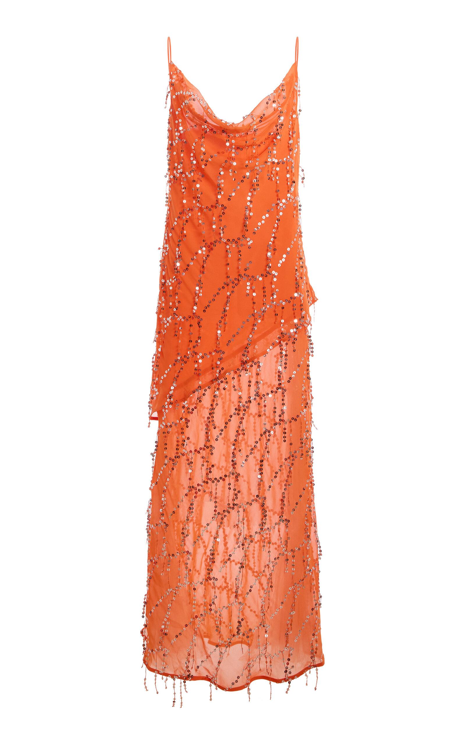 Third Form Exclusive Refract Sequined Chiffon Maxi Dress - Moda Operandi by THIRD FORM