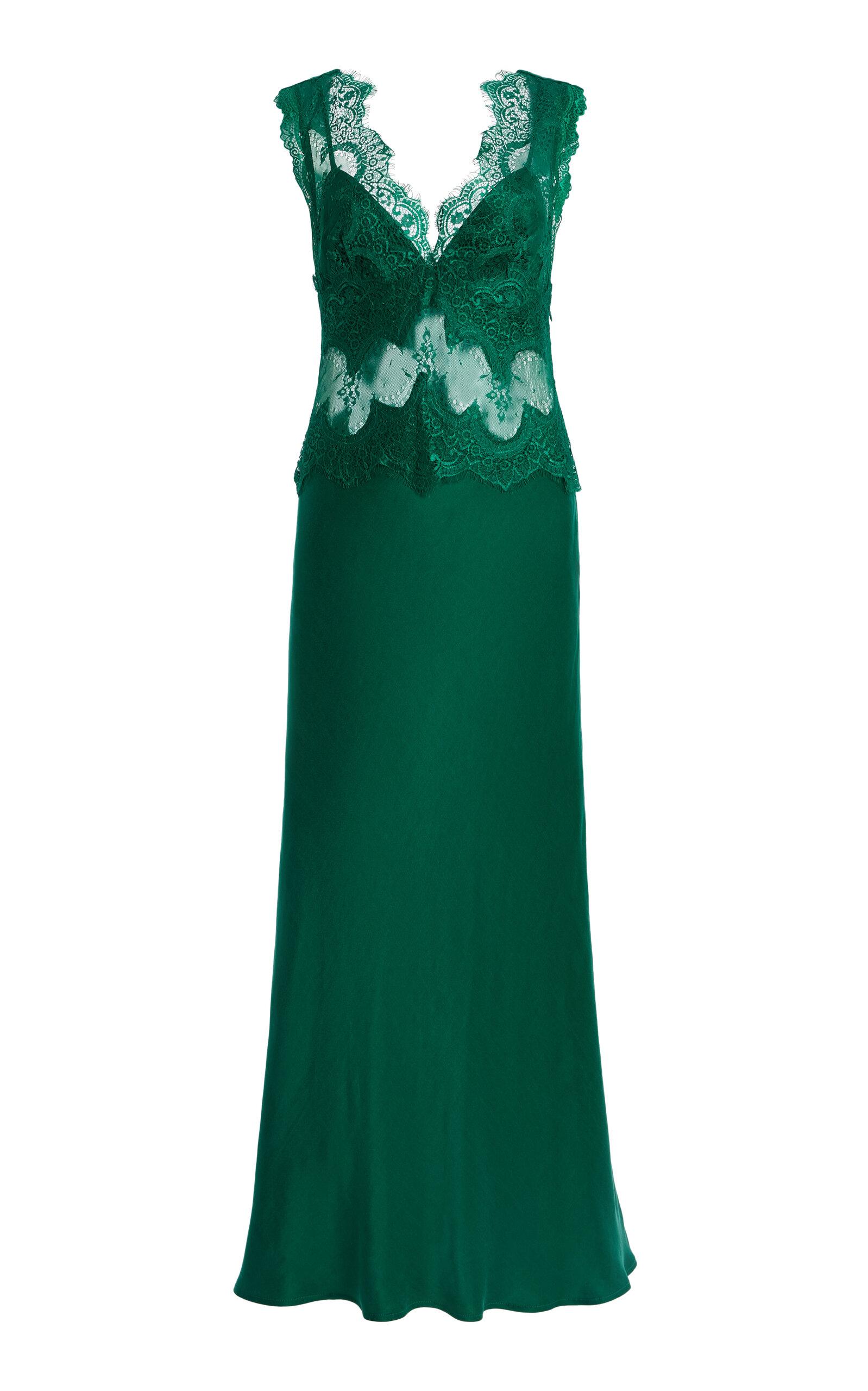 Third Form Exclusive Visions Lace-Inset Satin Midi Dress - Moda Operandi by THIRD FORM