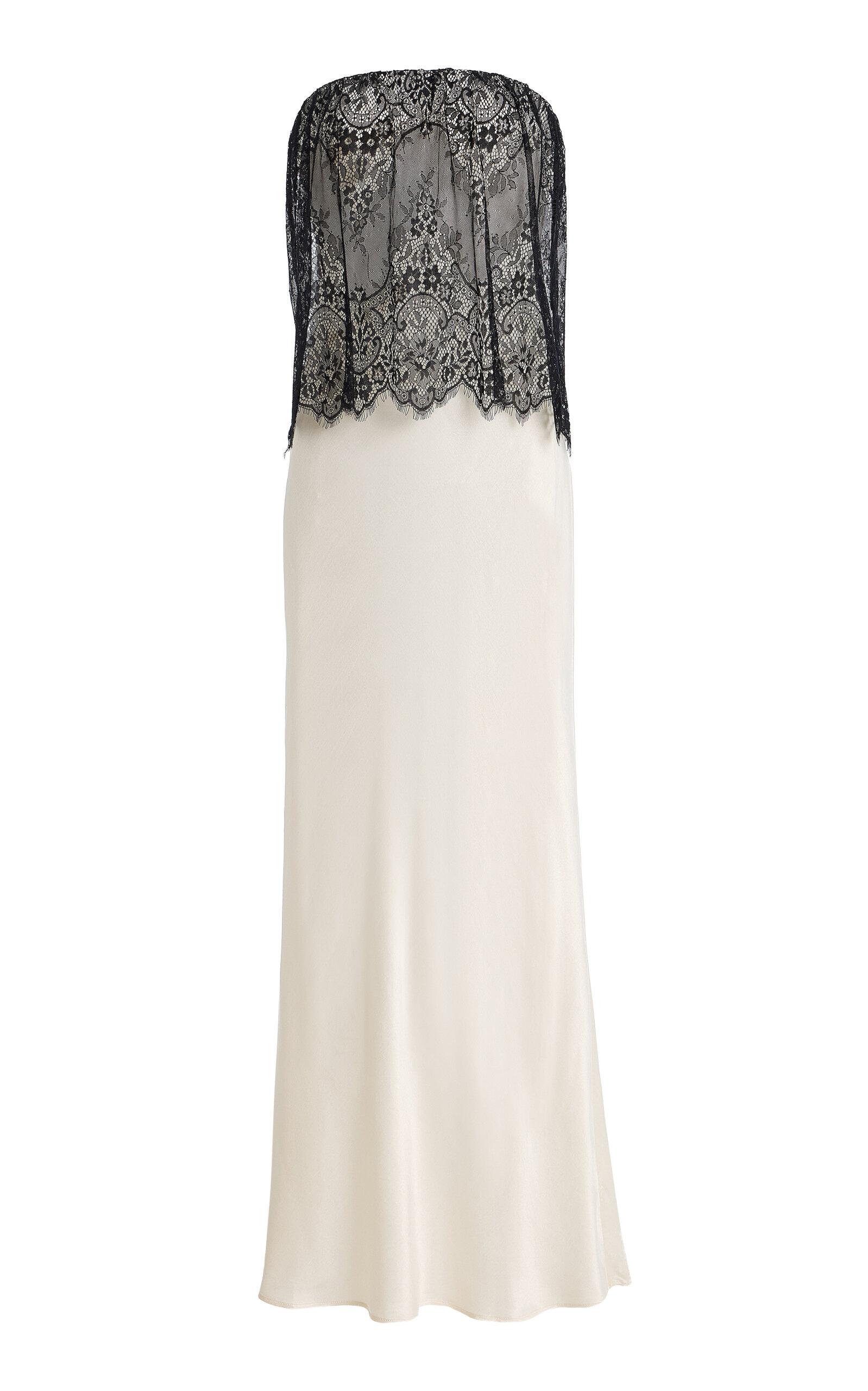Third Form Exclusive Visions Strapless Lace Satin Maxi Dress - Moda Operandi by THIRD FORM