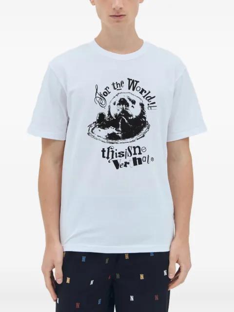 otter-print T-shirt by THISISNEVERTHAT