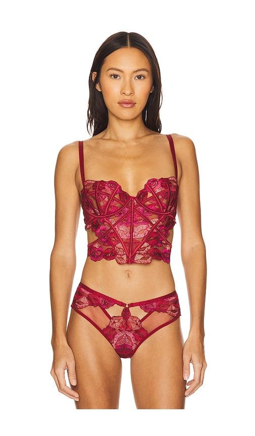 Thistle and Spire Eye Candy Bustier in Burgundy by THISTLE&SPIRE