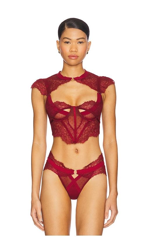 Thistle and Spire Minna Bodice in Red,Burgundy by THISTLE&SPIRE