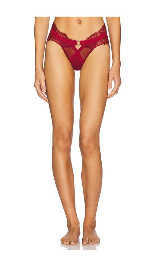 Thistle and Spire Minna Thong in Red,Burgundy by THISTLE&SPIRE