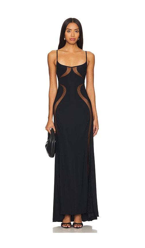 Thistle and Spire Psyche Slip Dress in Black by THISTLE&SPIRE