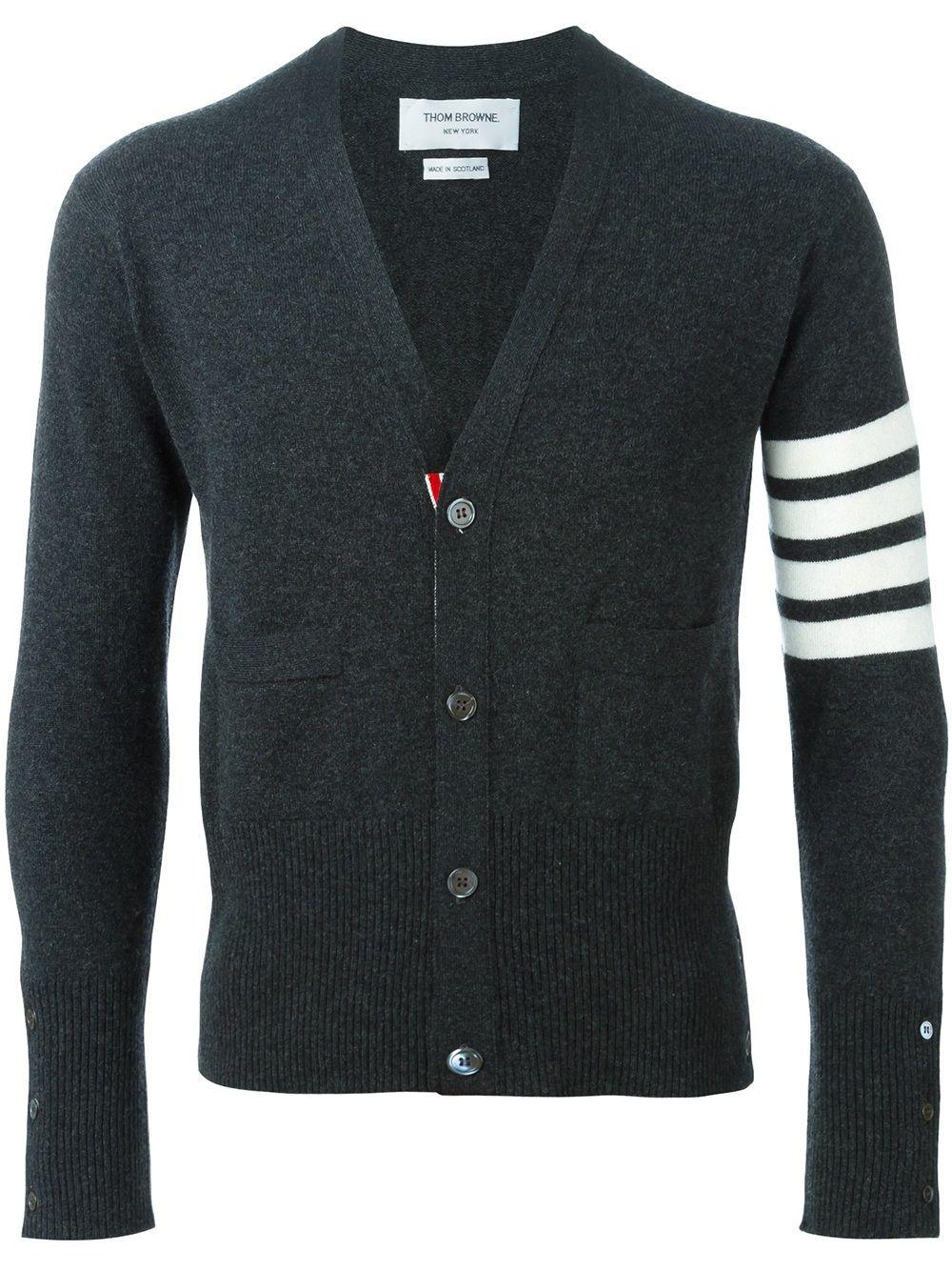 4-Bar Classic V-neck cardigan by THOM BROWNE