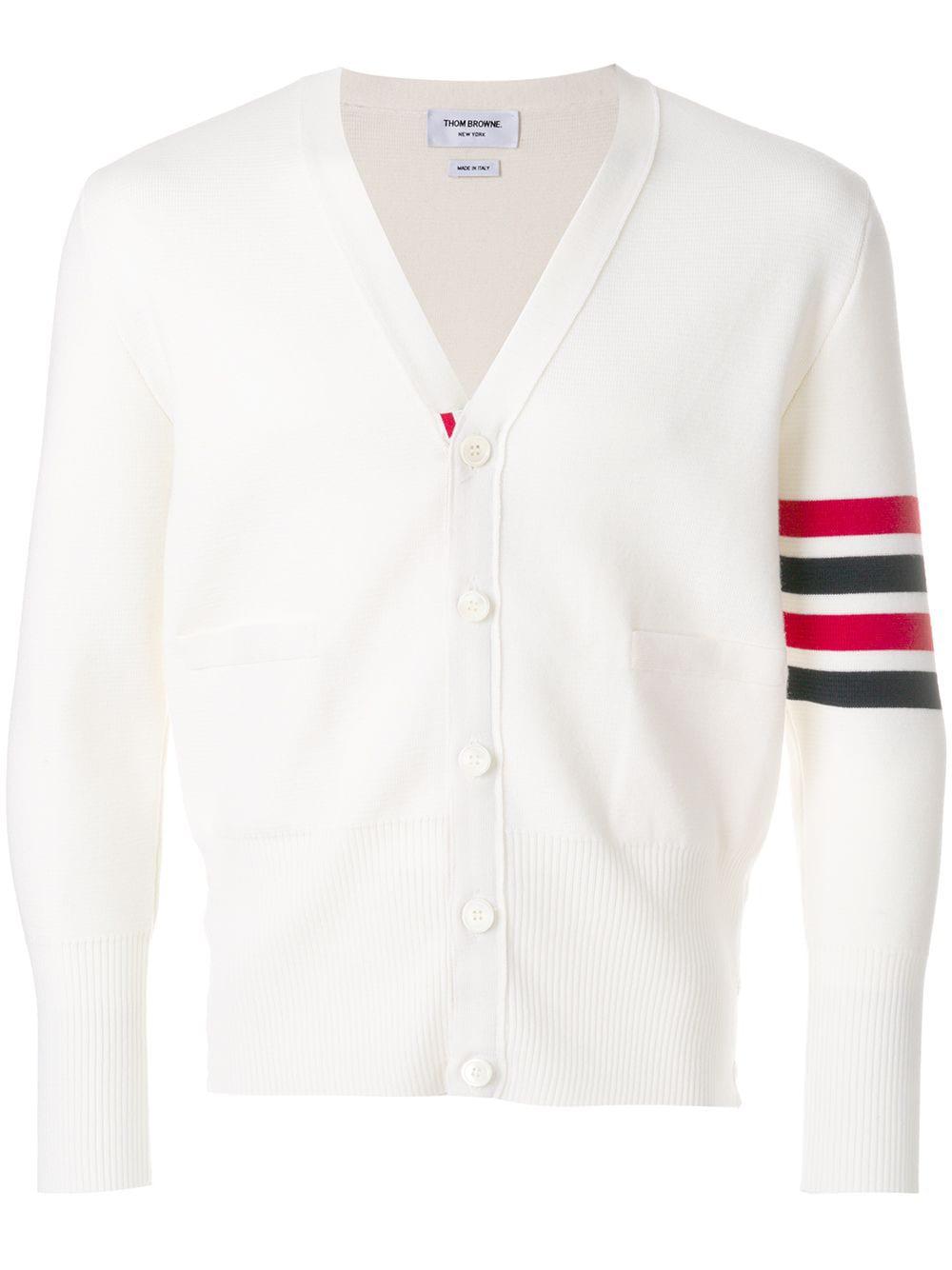 4-Bar Milano Stitch Cardigan by THOM BROWNE