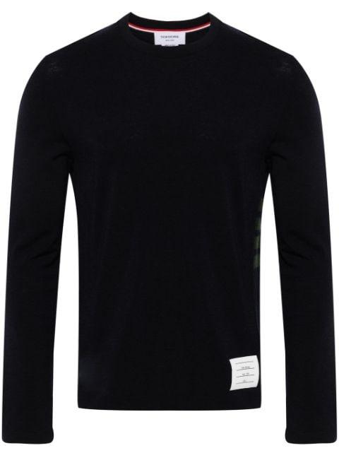 4-Bar Stripe intarsia-knit jumper by THOM BROWNE