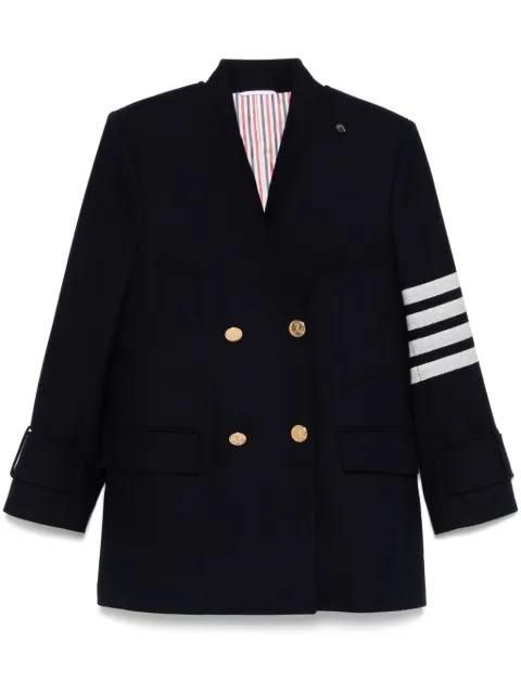 4 Bar Stripes waistcoat and peacoat set by THOM BROWNE