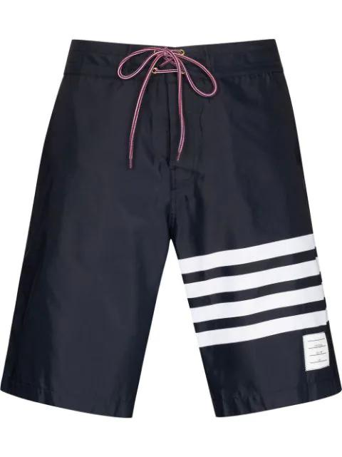 4-Bar board swim shorts by THOM BROWNE