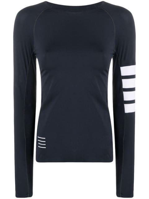 4-Bar compression long sleeve top by THOM BROWNE