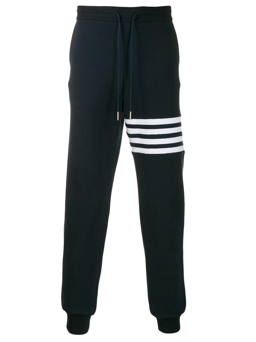 4-Bar cotton track pants by THOM BROWNE