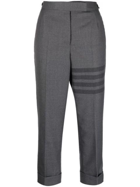 4-Bar cropped trousers by THOM BROWNE