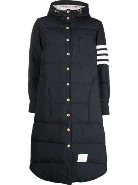 4-Bar hoodied padded coat by THOM BROWNE