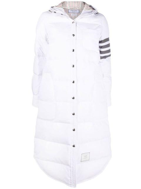 4-Bar hoodied padded coat by THOM BROWNE