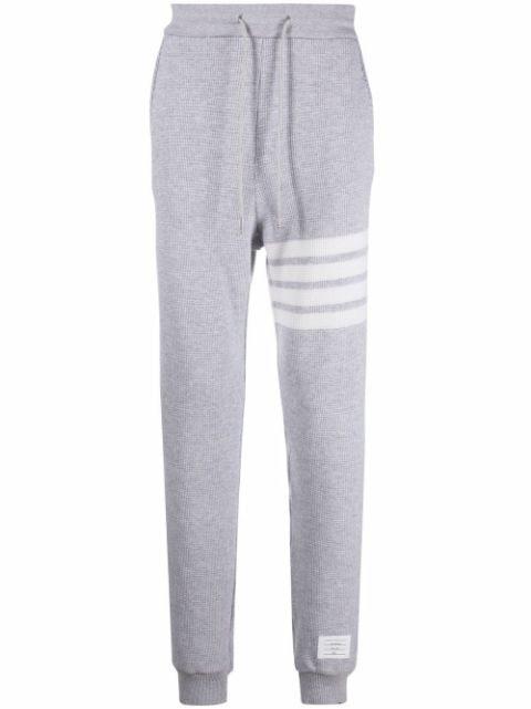 4-Bar knitted track pants by THOM BROWNE