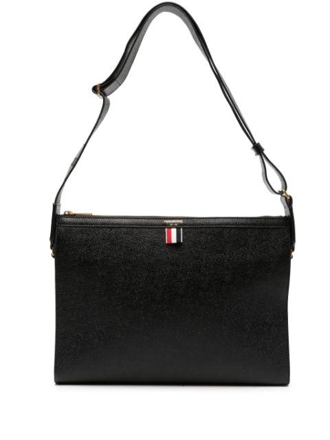 4-Bar leather crossbody bag by THOM BROWNE