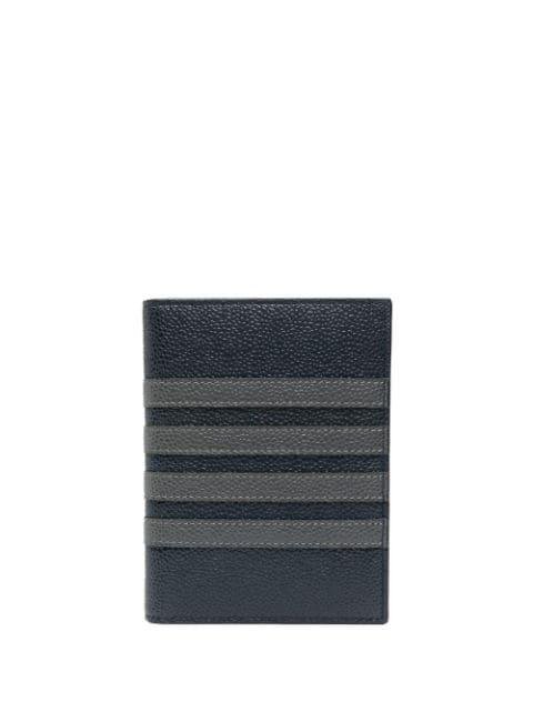 4-Bar leather passport holder by THOM BROWNE