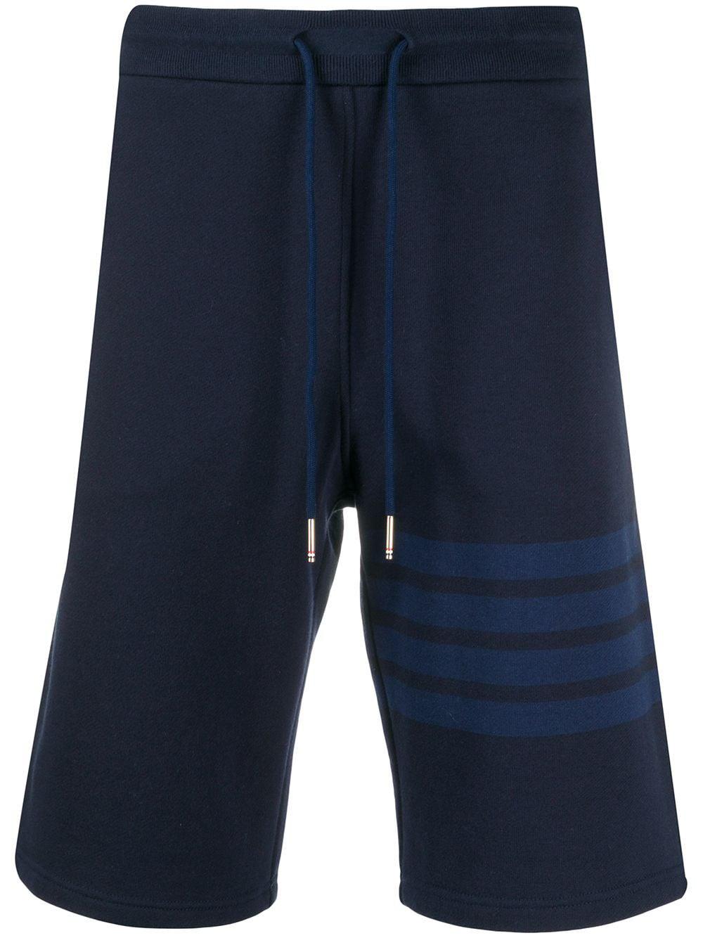 4-Bar loopback track shorts by THOM BROWNE