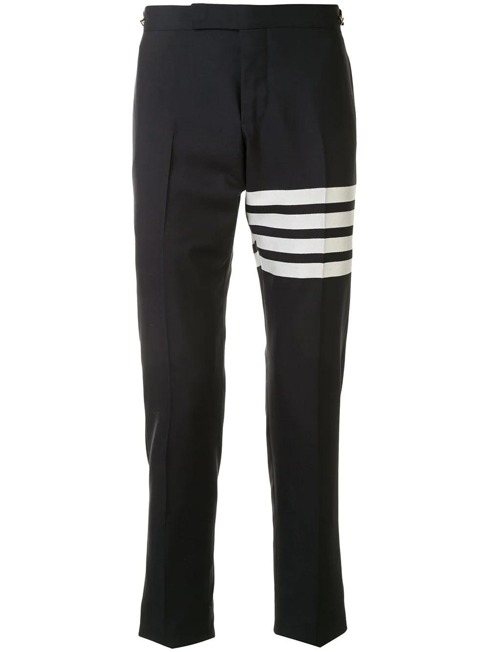 4-Bar low-rise trousers by THOM BROWNE