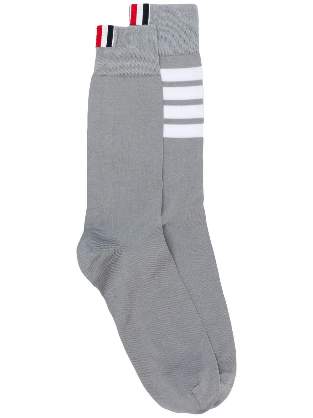 4-Bar mid-calf socks by THOM BROWNE